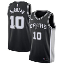 Load image into Gallery viewer, 10-DeMar DeRozan San Antonio Spurs Icon Swingman Jersey - Black