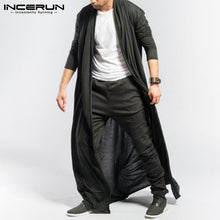 Load image into Gallery viewer, INCERUN 2019 New Men Trench Coat Long Sleeve