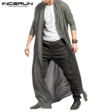 Load image into Gallery viewer, INCERUN 2019 New Men Trench Coat Long Sleeve