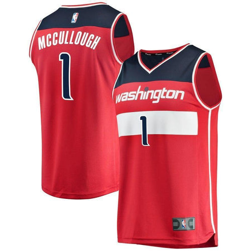 1-Chris McCullough Washington Wizards Team Color Player Jersey Red - Icon Edition