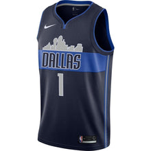 Load image into Gallery viewer, 1-Dennis Smith Jr Dallas Mavericks  Swingman Jersey - Statement Edition – Navy