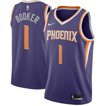 Load image into Gallery viewer, 1-Devin Booker Phoenix Suns Swingman Jersey Purple - Icon Edition