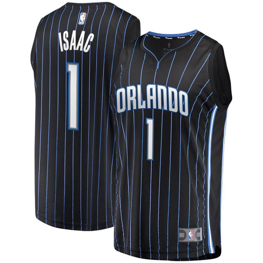 1-Jonathan Isaac Orlando Magic Jersey - Statement Edition - Black