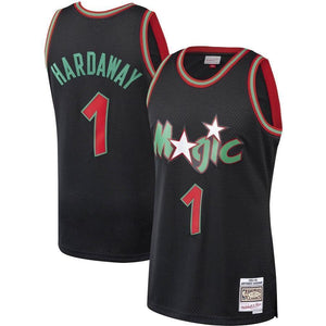 1-Penny Hardaway Orlando Magic Hardwood Classics Christmas Swingan Collection Jersey – Black