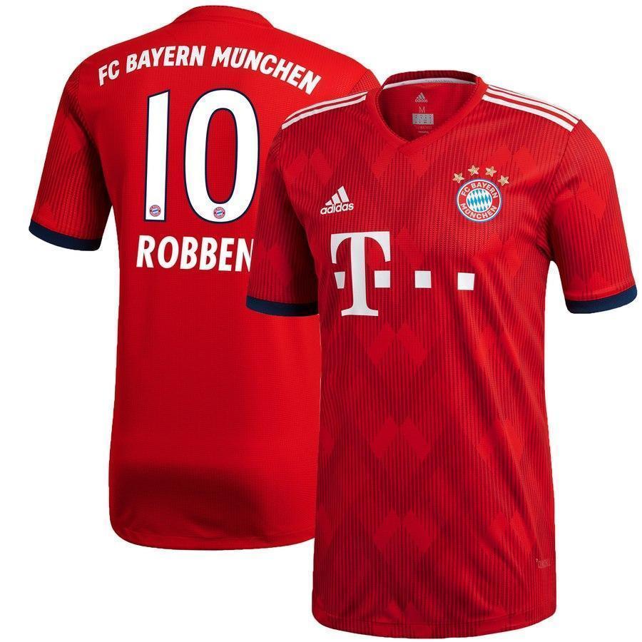 10-Arjen Robben Bayern Munich 2018-19 Home Player Jersey – Red