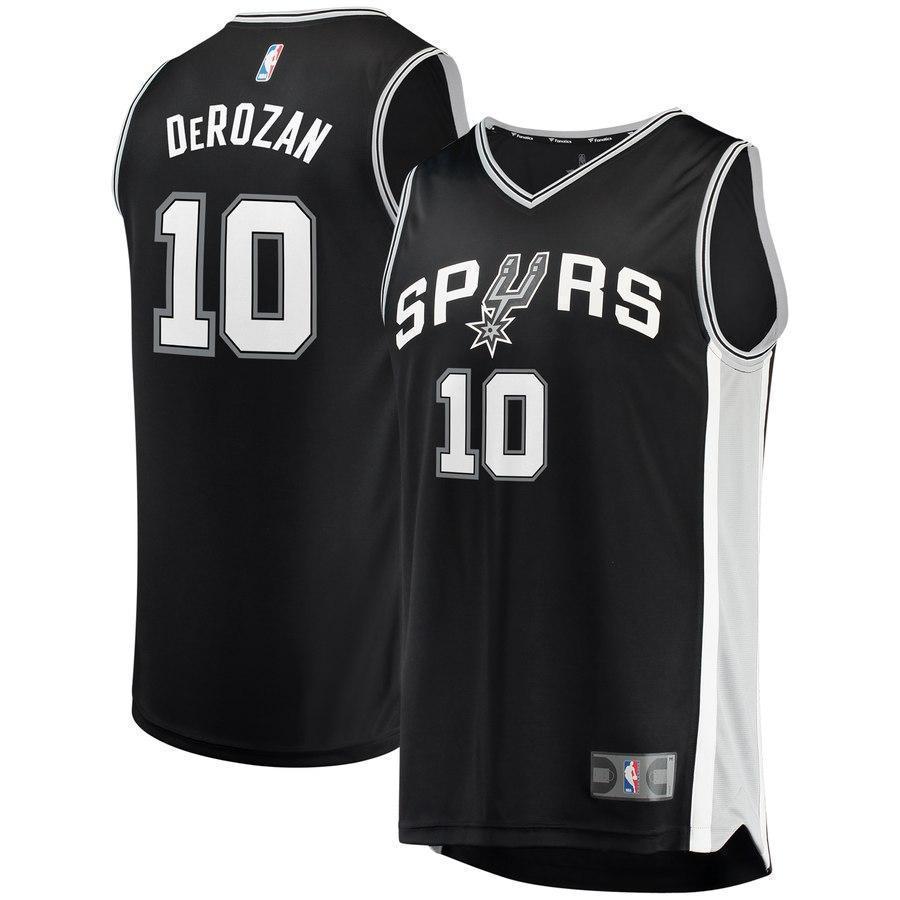 10-DeMar DeRozan San Antonio Spurs  Jersey - Icon Edition - Black