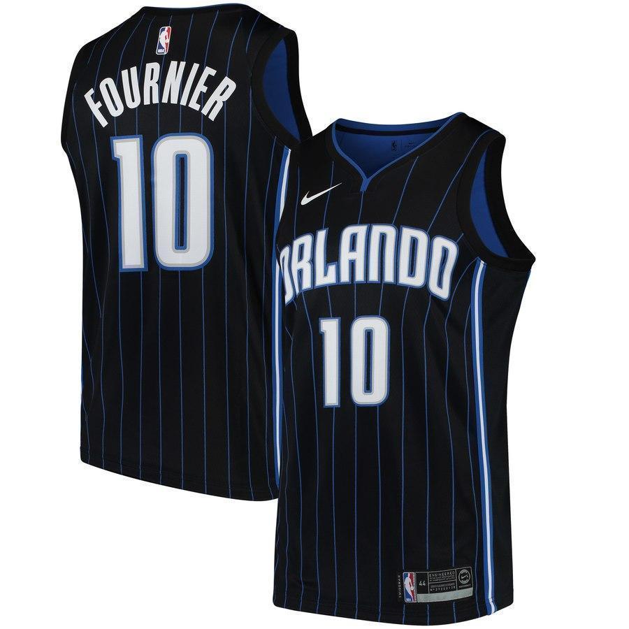 10-Evan Fournier Orlando Magic Jersey - Statement Edition – Black