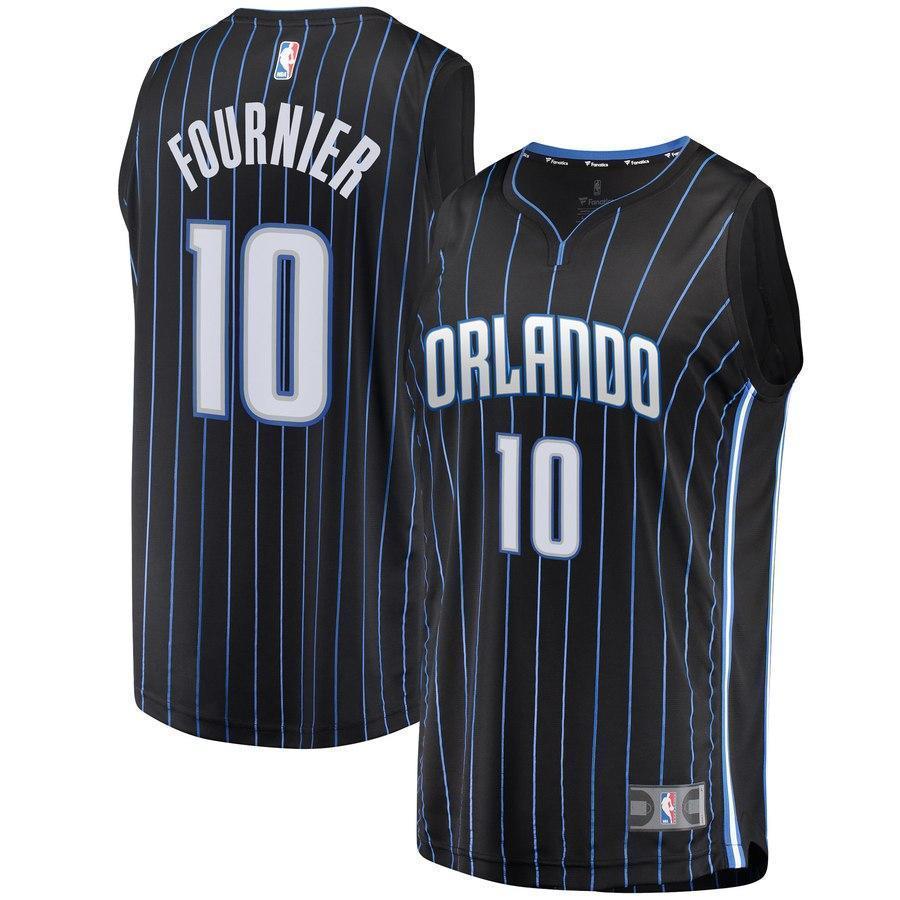 10-Evan Fournier Orlando Magic Jersey Black - Statement Edition