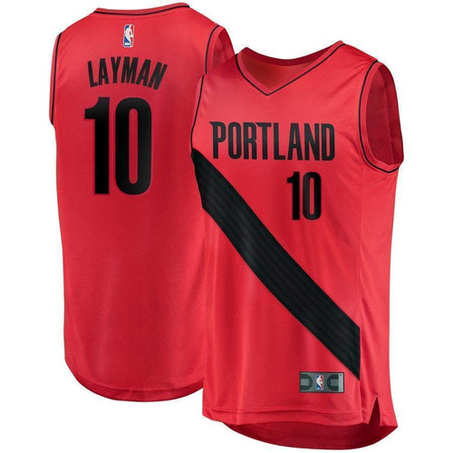 10-Jake Layman Portland Trail Blazers  Jersey - Statement Edition - Red