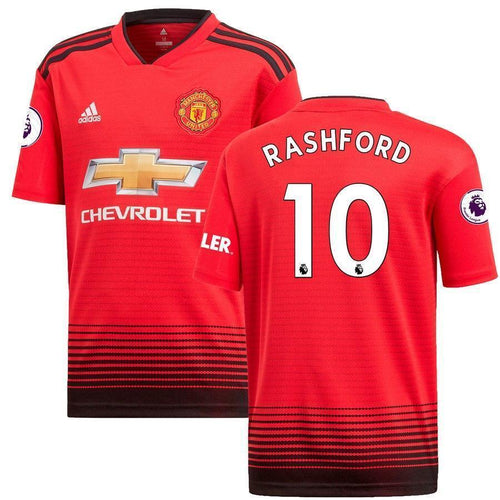10-Marcus Rashford Manchester United 2018-19 Home Player Jersey – Red