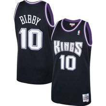Load image into Gallery viewer, 10-Mike Bibby Sacramento Kings  2001-02 Hardwood Classics Swingman Jersey – Black