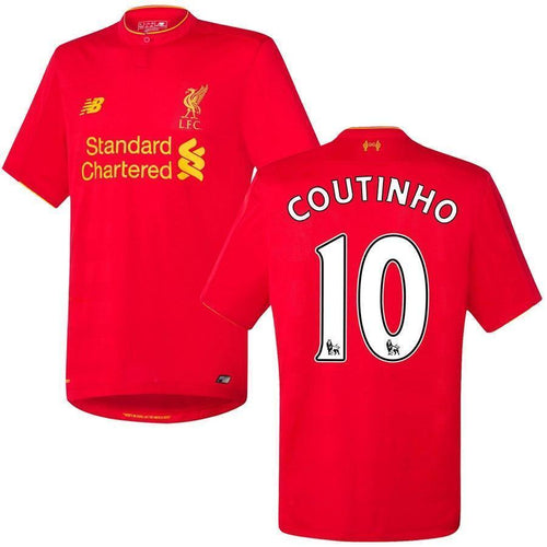 10-Philippe Coutinho Liverpool New Balance  Home Player Jersey - Red