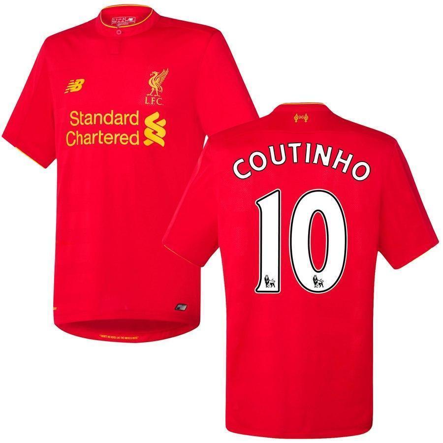 10-Philippe Coutinho Liverpool New Balance  Home Player Jersey - Red