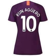 Load image into Gallery viewer, 10-Sergio Agüero Manchester City Women&#39;s 2018-19 Third Stadium Player Jersey – Purple