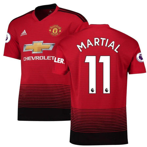 11-Anthony Martial Manchester United 2018-19 Home Player Jersey – Red