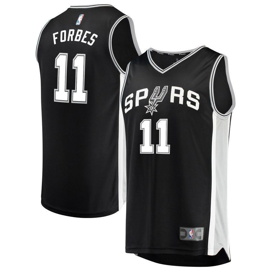 11-Bryn Forbes San Antonio Spurs Jersey Black - Icon Edition
