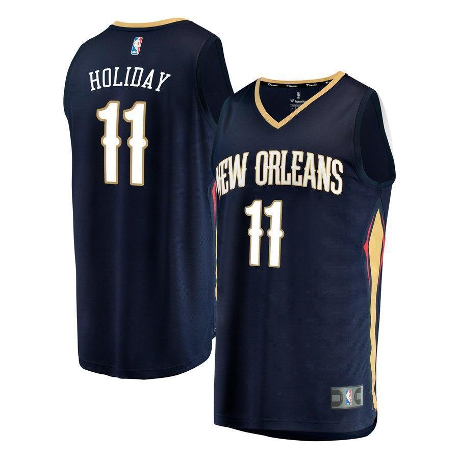 11-Jrue Holiday New Orleans Pelicans  Jersey - Icon Edition – Navy
