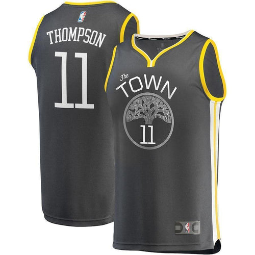 11-Klay Thompson Golden State Warriors Jersey Charcoal - Statement Edition