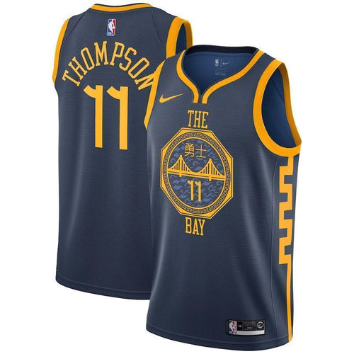 11-Klay Thompson Golden State Warriors Swingman Jersey – City Edition – Navy