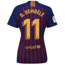 Load image into Gallery viewer, 11-Ousmane Dembélé Barcelona Women&#39;s 2018-19 Home Stadium Player Jersey – Blue