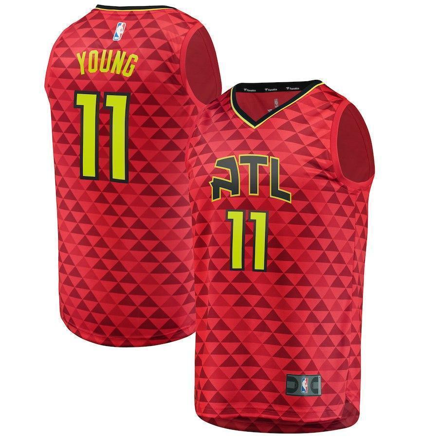11-Trae Young Atlanta Hawks Alternate Jersey – Red