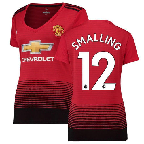 12-Chris Smalling Manchester United Women's 18-19 Home Jersey – Red