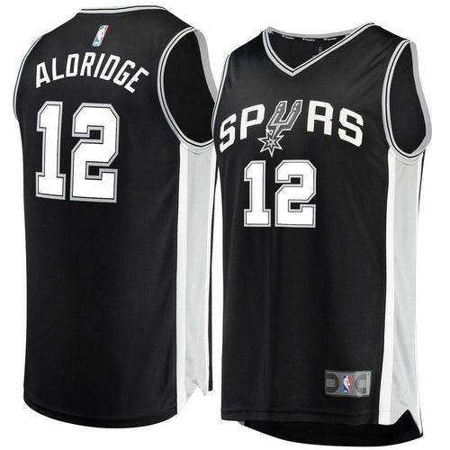 12-LaMarcus Aldridge San Antonio Spurs  Jersey Black - Icon Edition