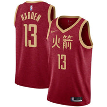 Load image into Gallery viewer, 13-James Harden Houston Rockets  Swingman Jersey – City Edition – Red