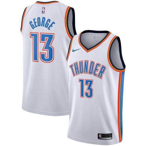 13-Paul George Oklahoma City Thunder  Swingman Jersey - Association Edition – White