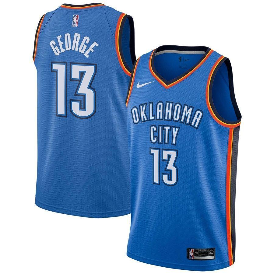 13-Paul George Oklahoma City Thunder Swingman Jersey - Icon Edition – Blue