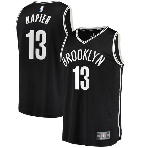 13-Shabazz Napier Brooklyn Nets  Jersey - Icon Edition - Black