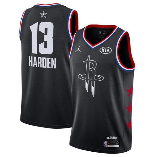 13James Harden Houston Rockets Jordan 2019 NBA All-Star Game Finished Swingman Jersey – Black