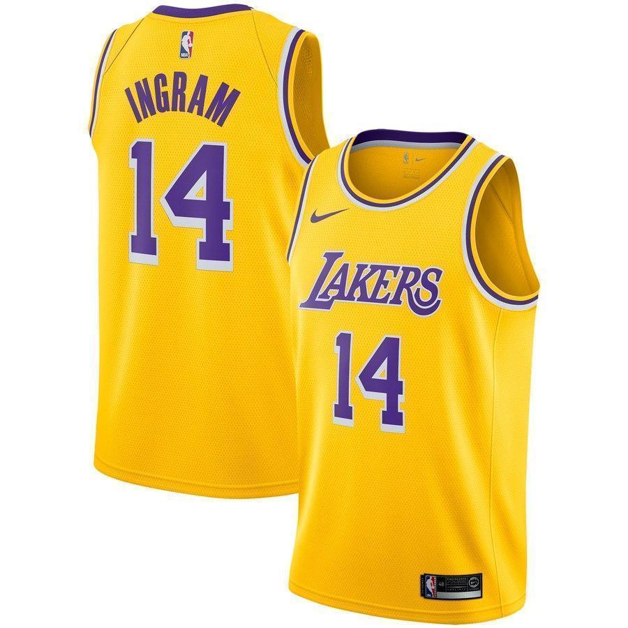14-Brandon Ingram Los Angeles Lakers  Swingman Jersey - Icon Edition – Gold