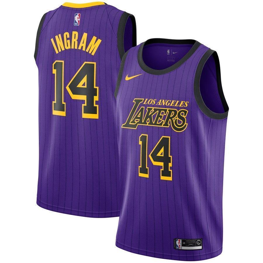 14-Brandon Ingram Los Angeles Lakers  Swingman Jersey – City Edition – Purple