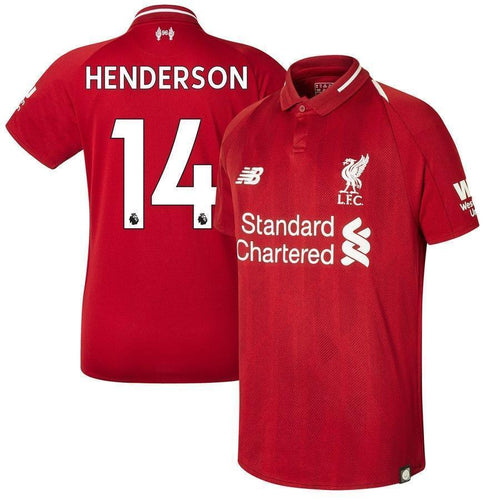14-Jordan Henderson Liverpool New Balance Youth 2018-19 Home Player Jersey – Red