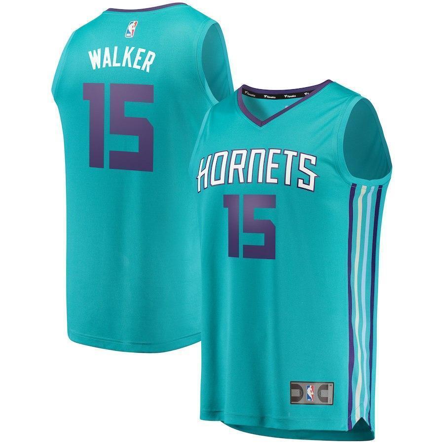 15-Kemba Walker Charlotte Hornets  Jersey Teal - Icon Edition