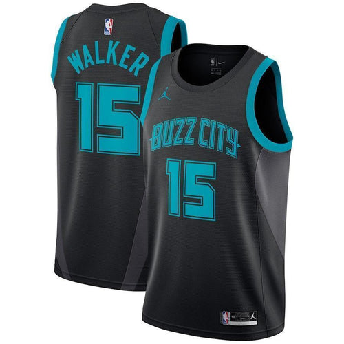 15-Kemba Walker Charlotte Hornets Swingman Jersey – City Edition – Black