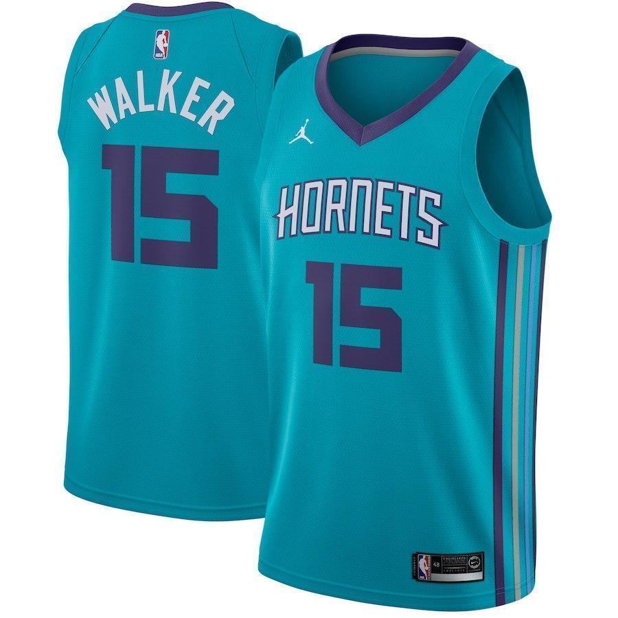 15-Kemba Walker Charlotte Hornets  Swingman Jersey Teal - Icon Edition
