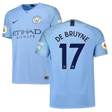Load image into Gallery viewer, 17-Kevin De Bruyne Manchester City 2018-19 Home Player Jersey – Blue