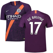 Load image into Gallery viewer, 17-Kevin De Bruyne Manchester City 2018-19 Third Stadium Player Jersey – Purple