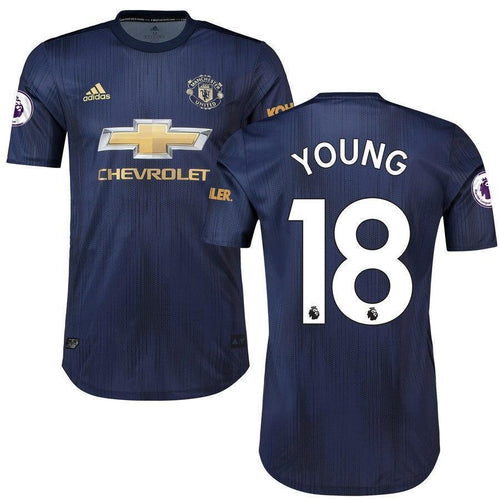 18-Ashley Young Manchester United 2018-19 Third Player Jersey – Navy