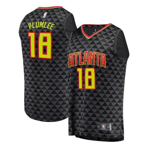 18-Miles Plumlee Atlanta Hawks Player Jersey - Icon Edition – Black