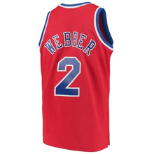 Load image into Gallery viewer, 2-Chris Webber Washington Wizards  1994-95 Hardwood Classics Swingman Jersey – Red