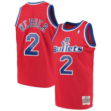 Load image into Gallery viewer, 2-Chris Webber Washington Wizards  1994-95 Hardwood Classics Swingman Jersey – Red