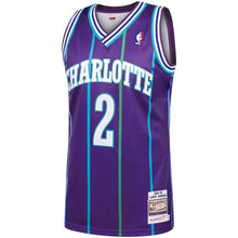 Load image into Gallery viewer, 2-Larry Johnson Charlotte Hornets Hardwood Classics Authentic Jersey - Purple