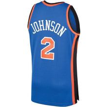 Load image into Gallery viewer, 2-Larry Johnson New York Knicks  1991-92 Hardwood Classics Swingman Jersey – Blue