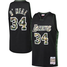 Load image into Gallery viewer, 34-Shaquille O'Neal Los Angeles Lakers  Straight Fire Camo Swingman Jersey – Black
