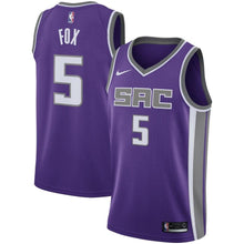 Load image into Gallery viewer, 5-De'Aaron Fox Sacramento Kings Swingman Jersey Purple - Icon Edition
