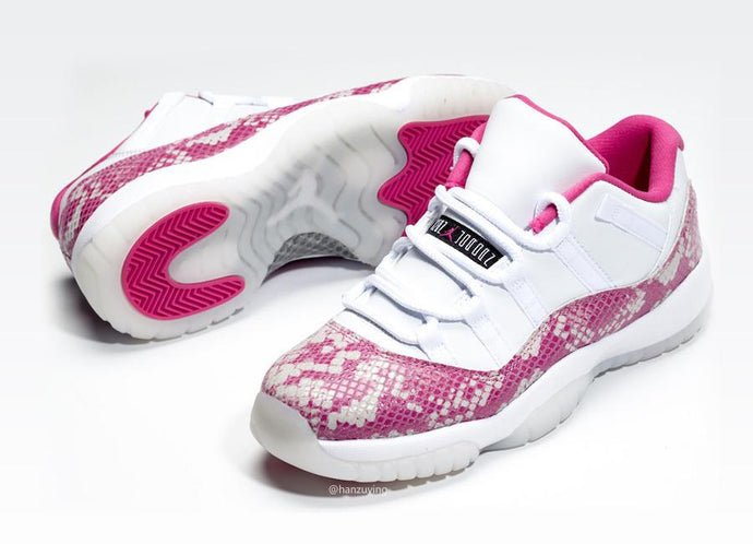 The Air Jordan Low  Pink Snake Skin 11s 2019