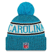 Load image into Gallery viewer, Carolina Panthers New Era 2019 Cold Weather Knit Hat – Blue